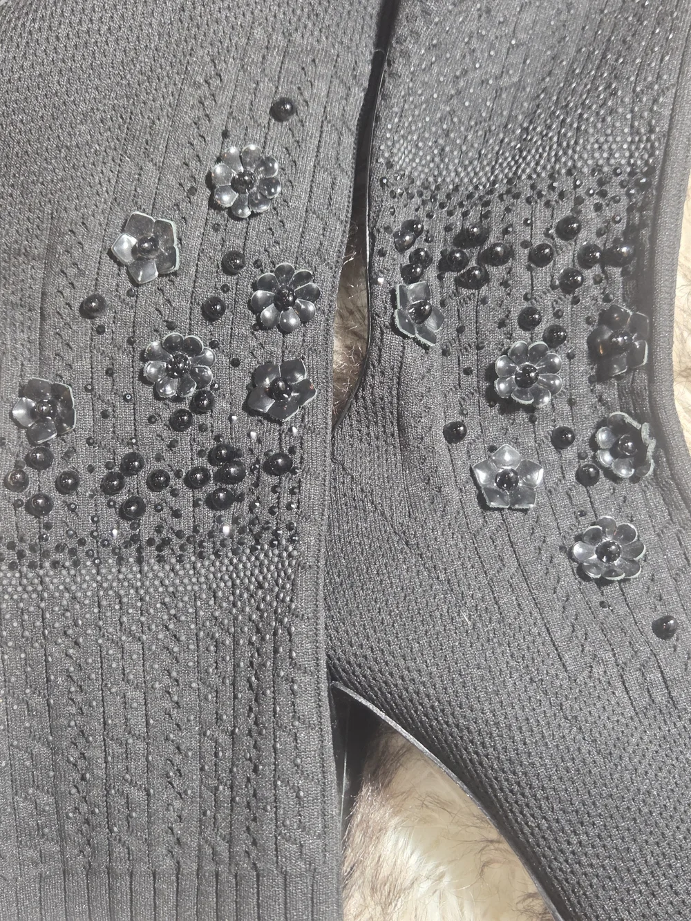 Stuart Weitzman Sockhop Embellished Knit Sock Boot Size 8